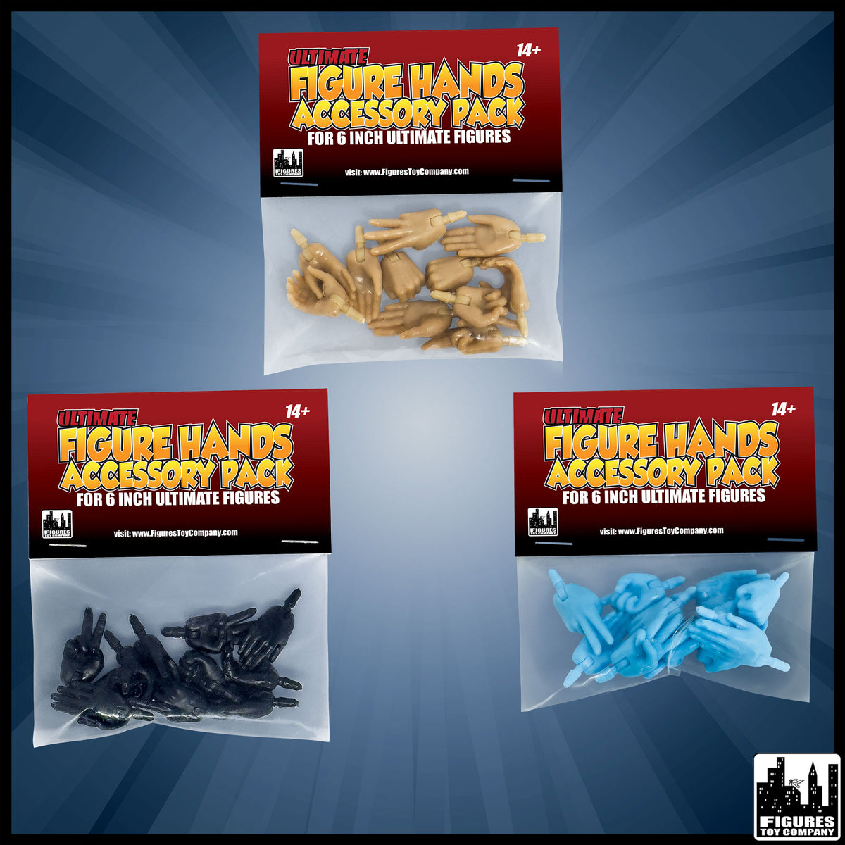 Ultimate Hands 6Inch Three Packs 01 Main