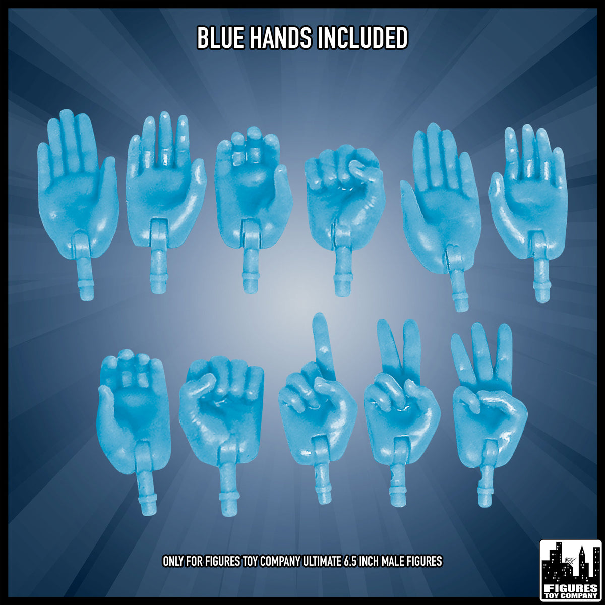 Ultimate Hands 6Inch Three Packs 04 Blue Hands