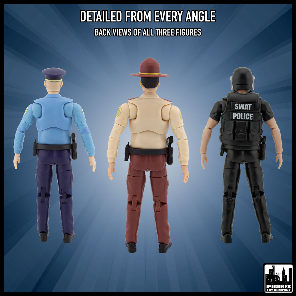 Ultimate Law Enforcement Three Pack 04 Back Views