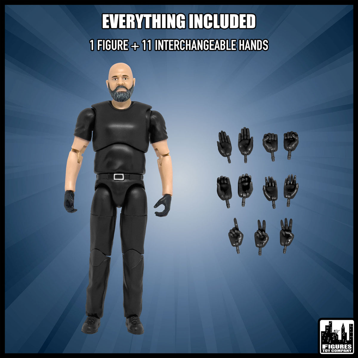 Ultimate MMA Referee With Deluxe Articulation for UFC MMA Action Figures — included items.