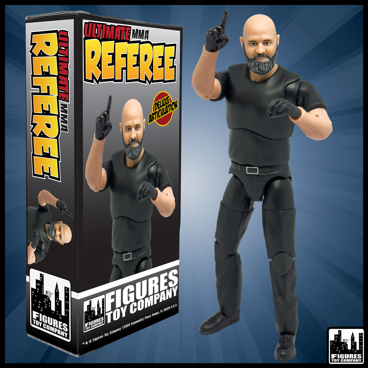 Ultimate MMA Referee With Deluxe Articulation for UFC MMA Action Figures — product view.
