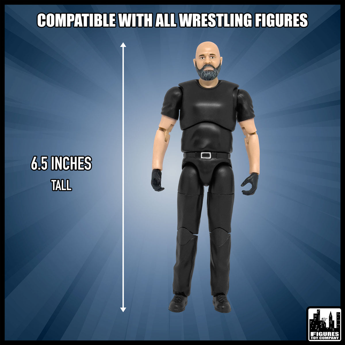 Ultimate MMA Referee With Deluxe Articulation for UFC MMA Action Figures — size and compatibility guide.