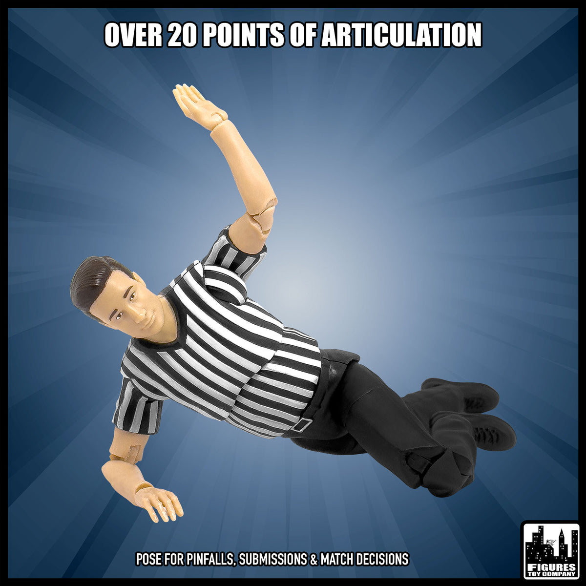 Ultimate Referee With Deluxe Articulation for wrestling figures — articulation.