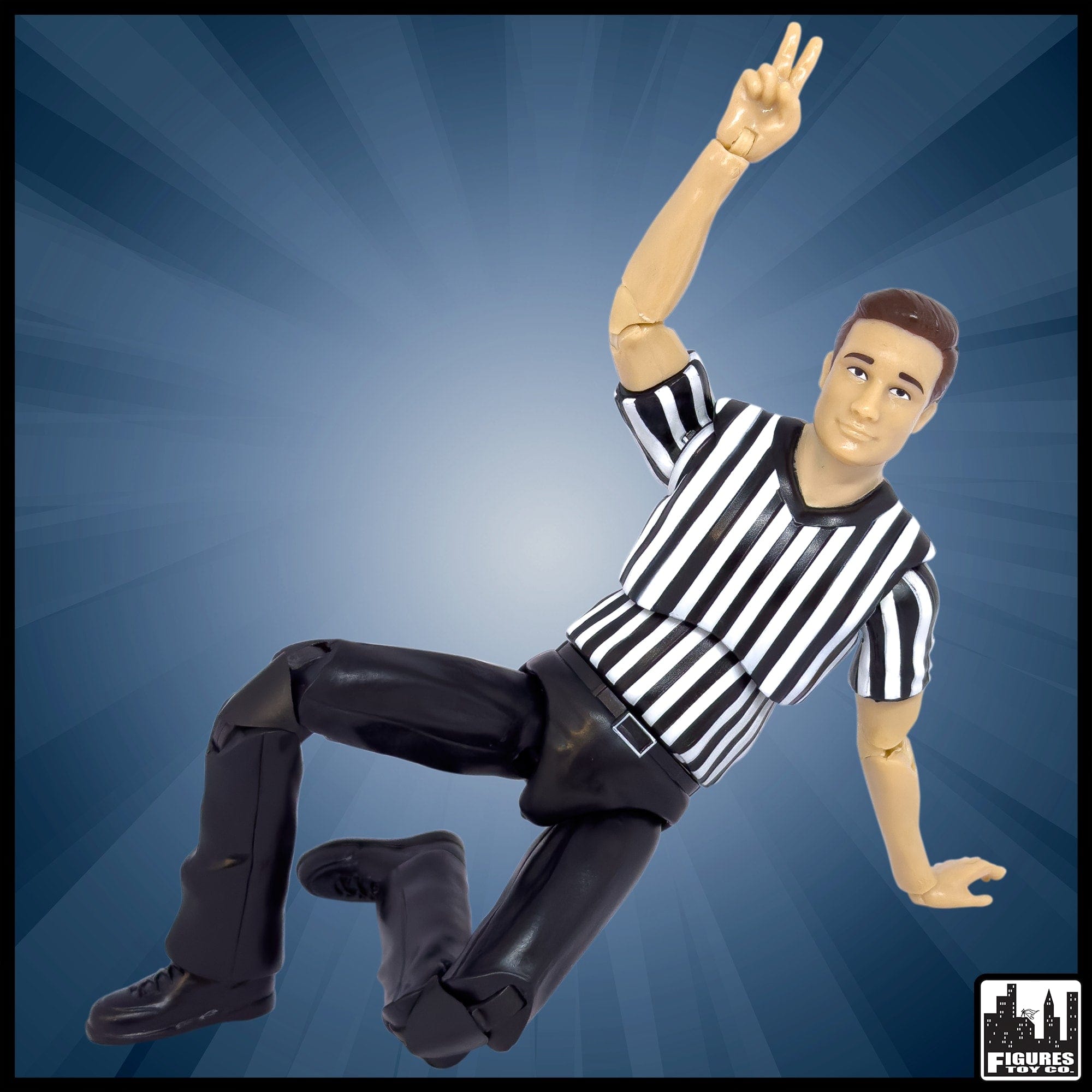 Referee Figures Ultimate Referee With Deluxe Articulation for WWE Wrestlin Figures ...