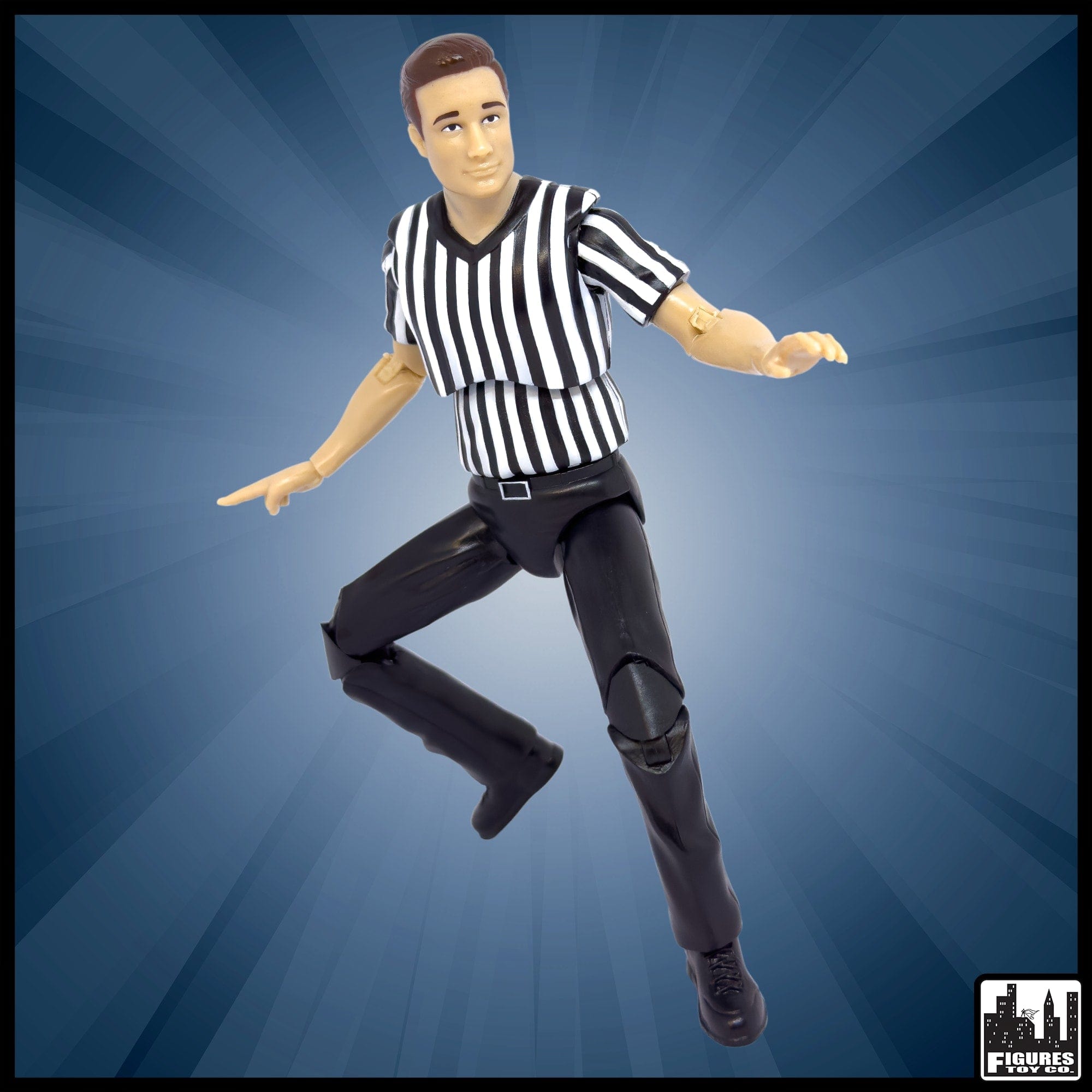 Referee Figures Ultimate Referee With Deluxe Articulation for WWE Wrestlin Figures ...