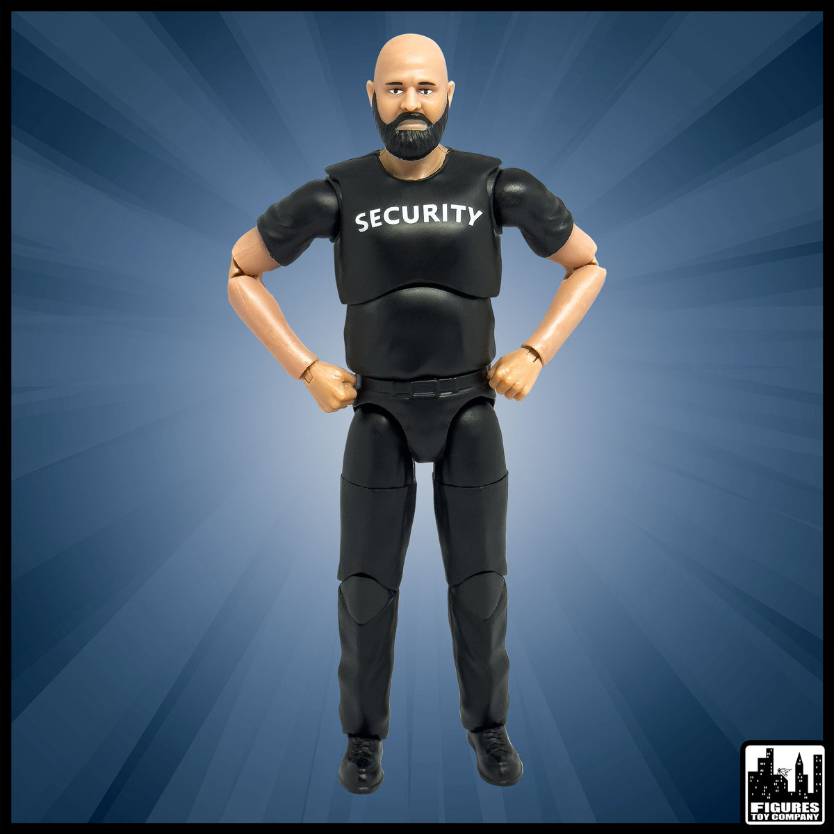 Ultimate Security Guard With Deluxe Articulation for wrestling figures — alternate pose.