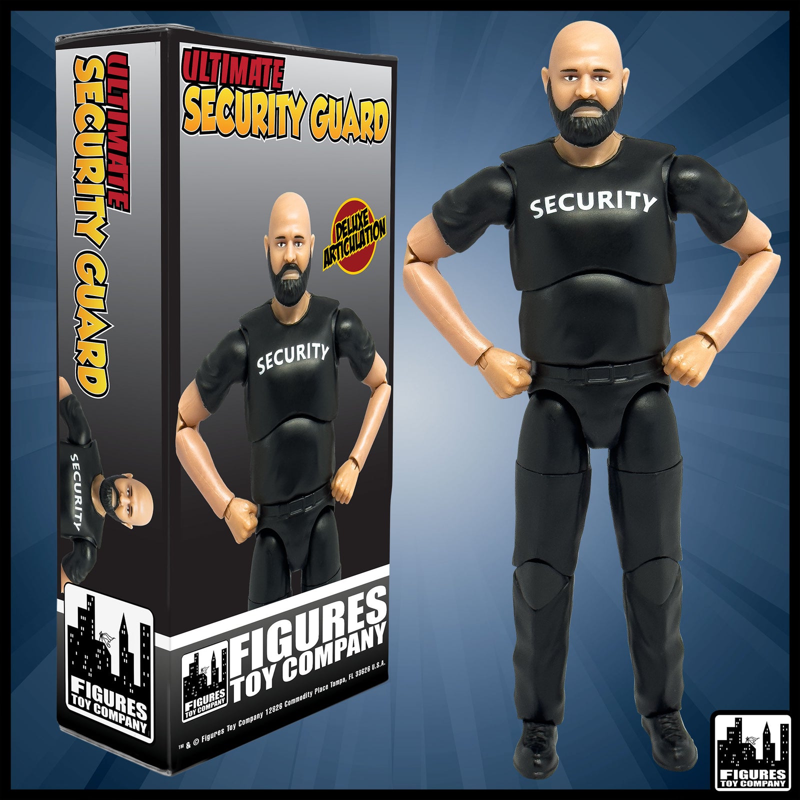 Ultimate Security Guard With Deluxe Articulation for wrestling figures — product view.