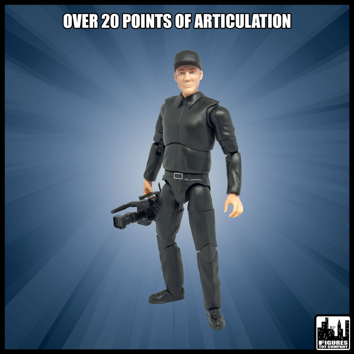 Ultimate TV Camera Man With Deluxe Articulation for wrestling figures — display scene.