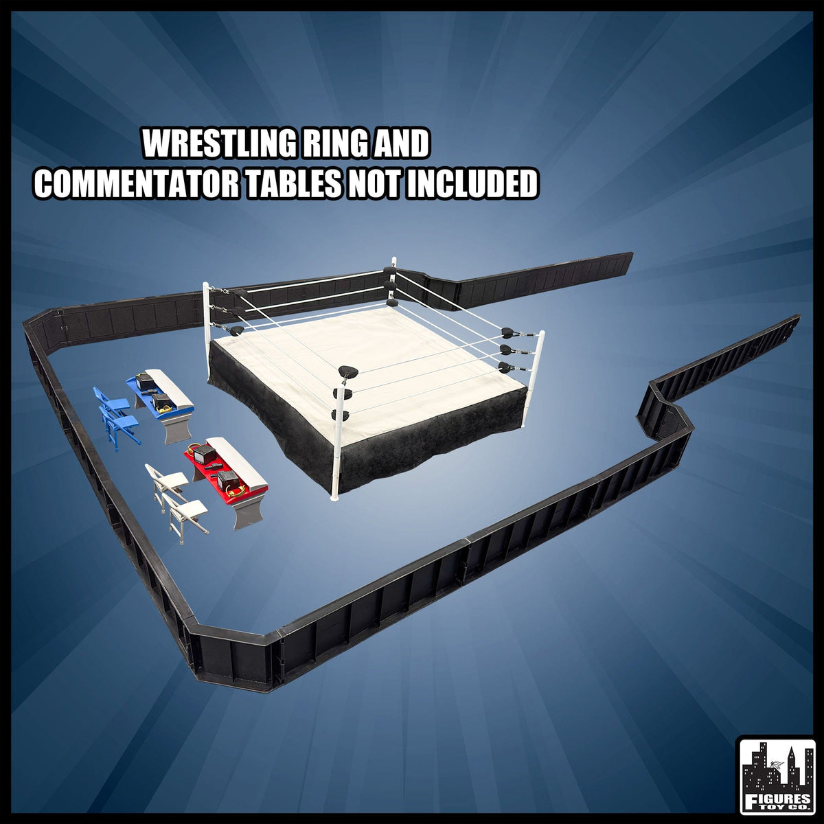 Ultimate Wrestling Ring Barricade Playset for WWE Wrestling Action Figures