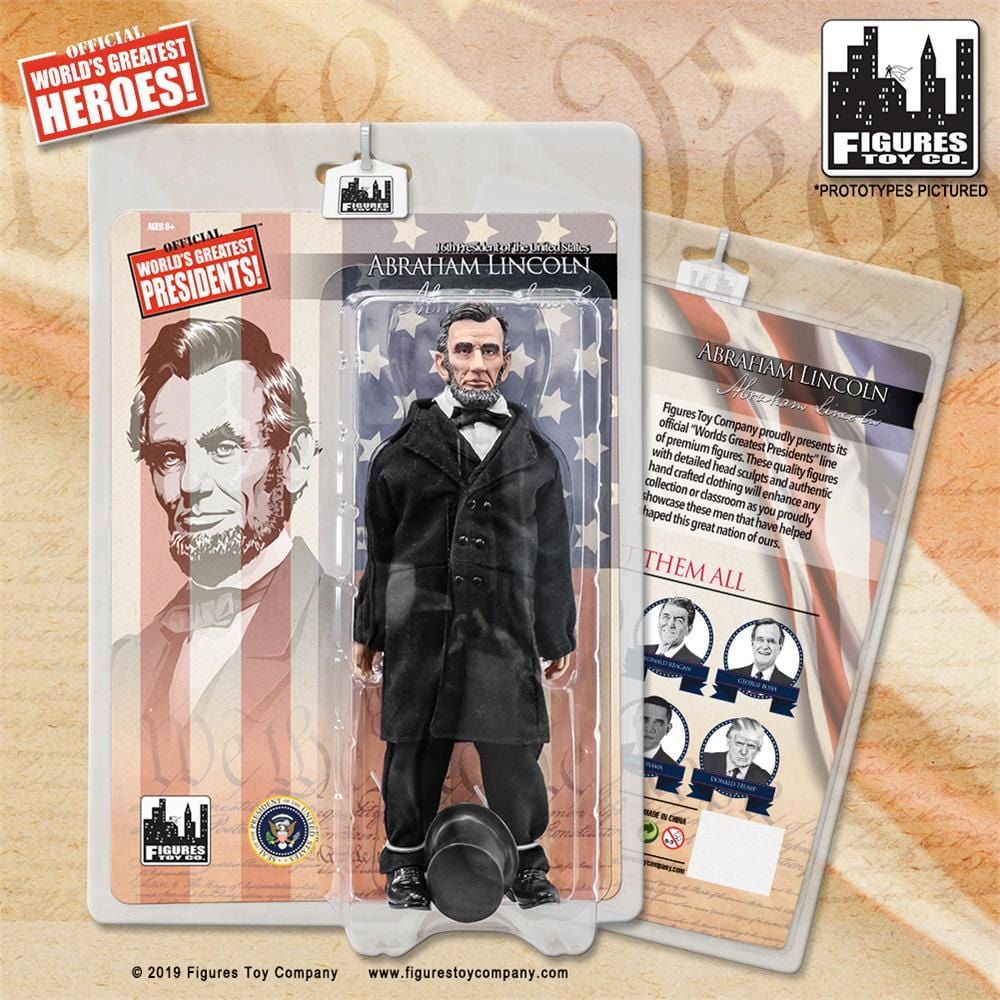 US Presidents 8 Inch Action Figures Series: Abraham Lincoln [Black Suit]