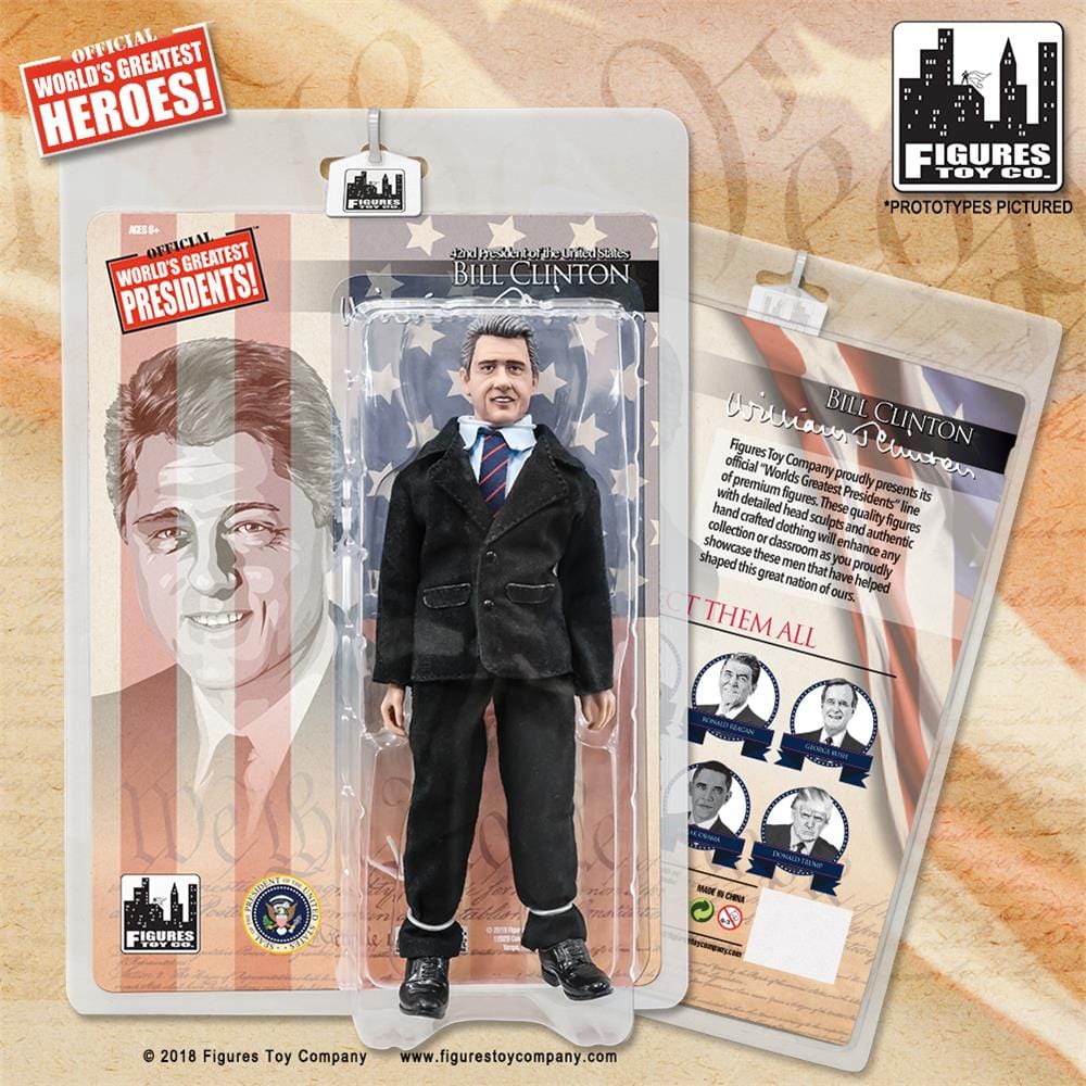 US Presidents 8 Inch Action Figures Series: Bill Clinton [Black Suit]