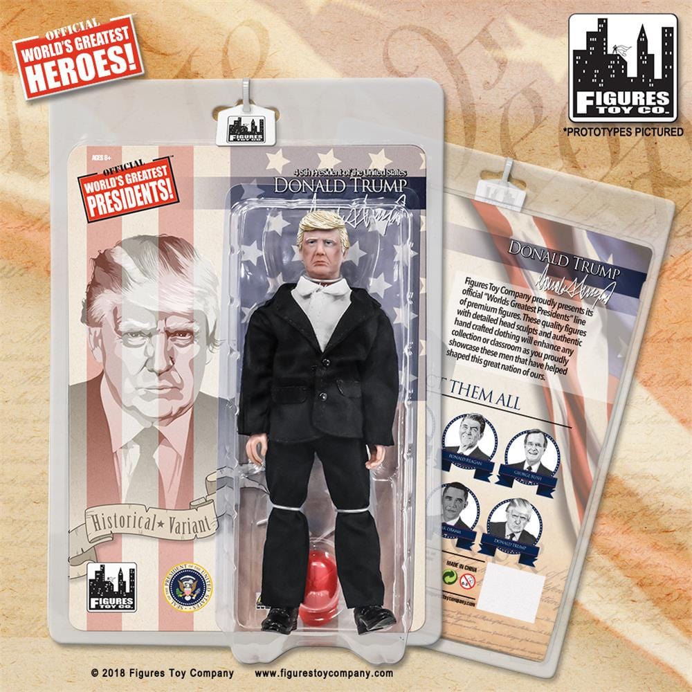 US Presidents 8 Inch Action Figures Series: Donald Trump [Black Suit]