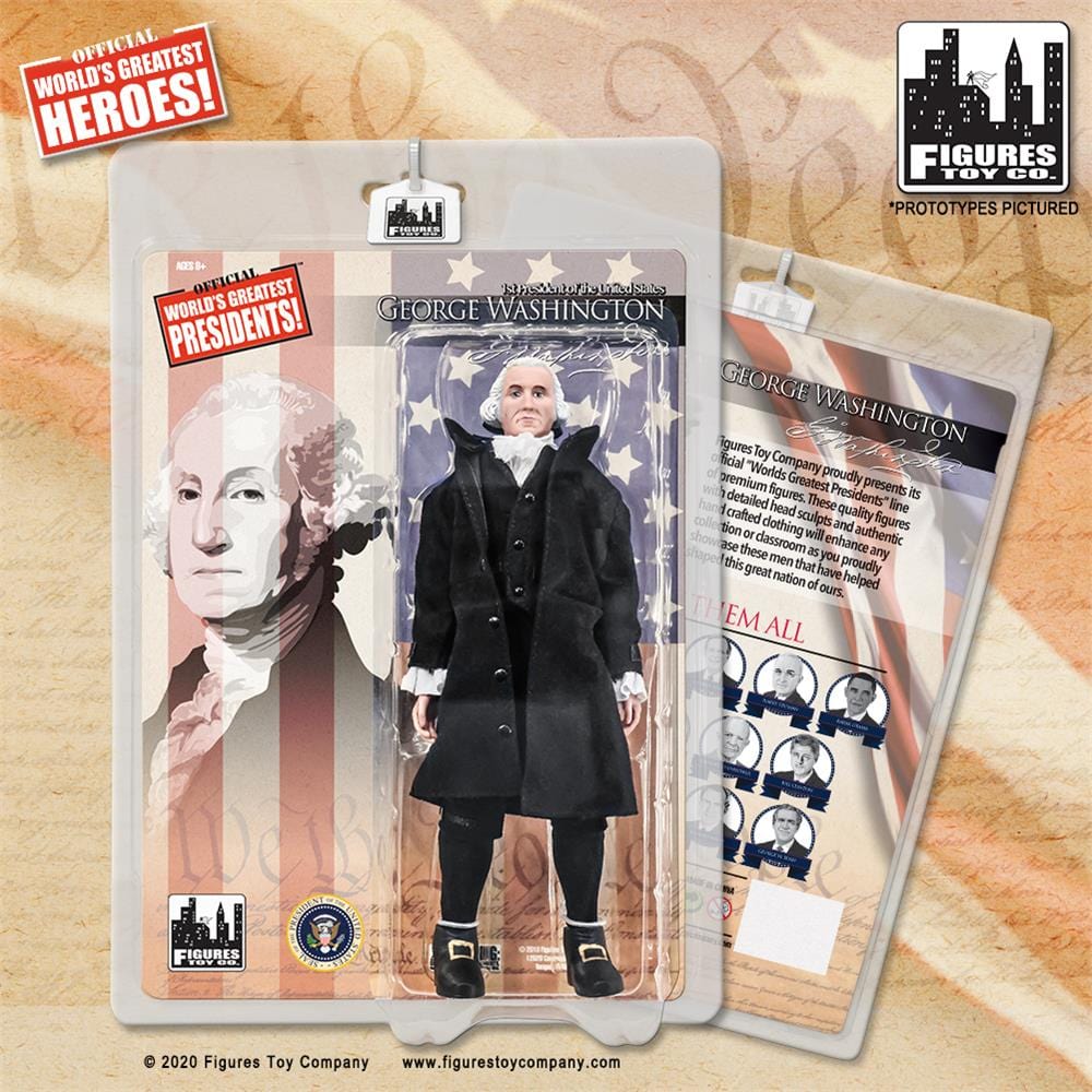 US Presidents 8 Inch Action Figures Series: George Washington [Black Suit]