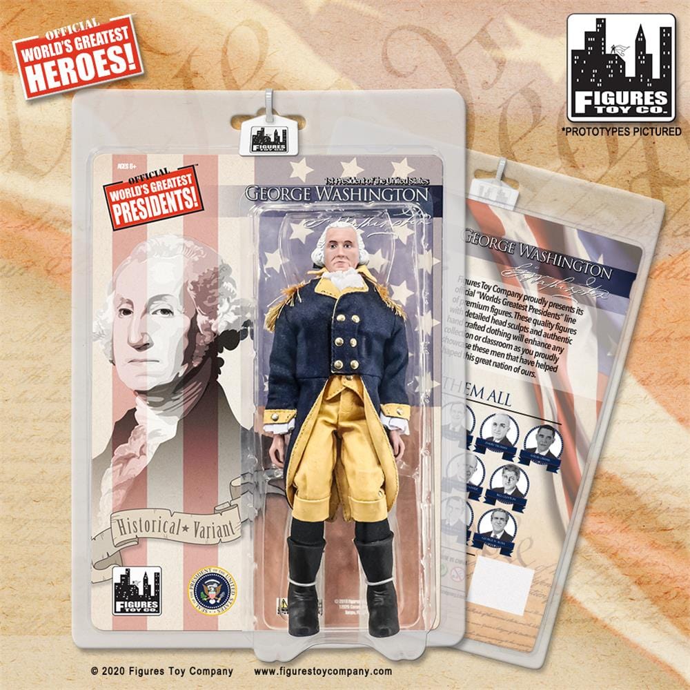 US Presidents 8 Inch Action Figures Series: George Washington [Blue &amp; Yellow Suit Variant]