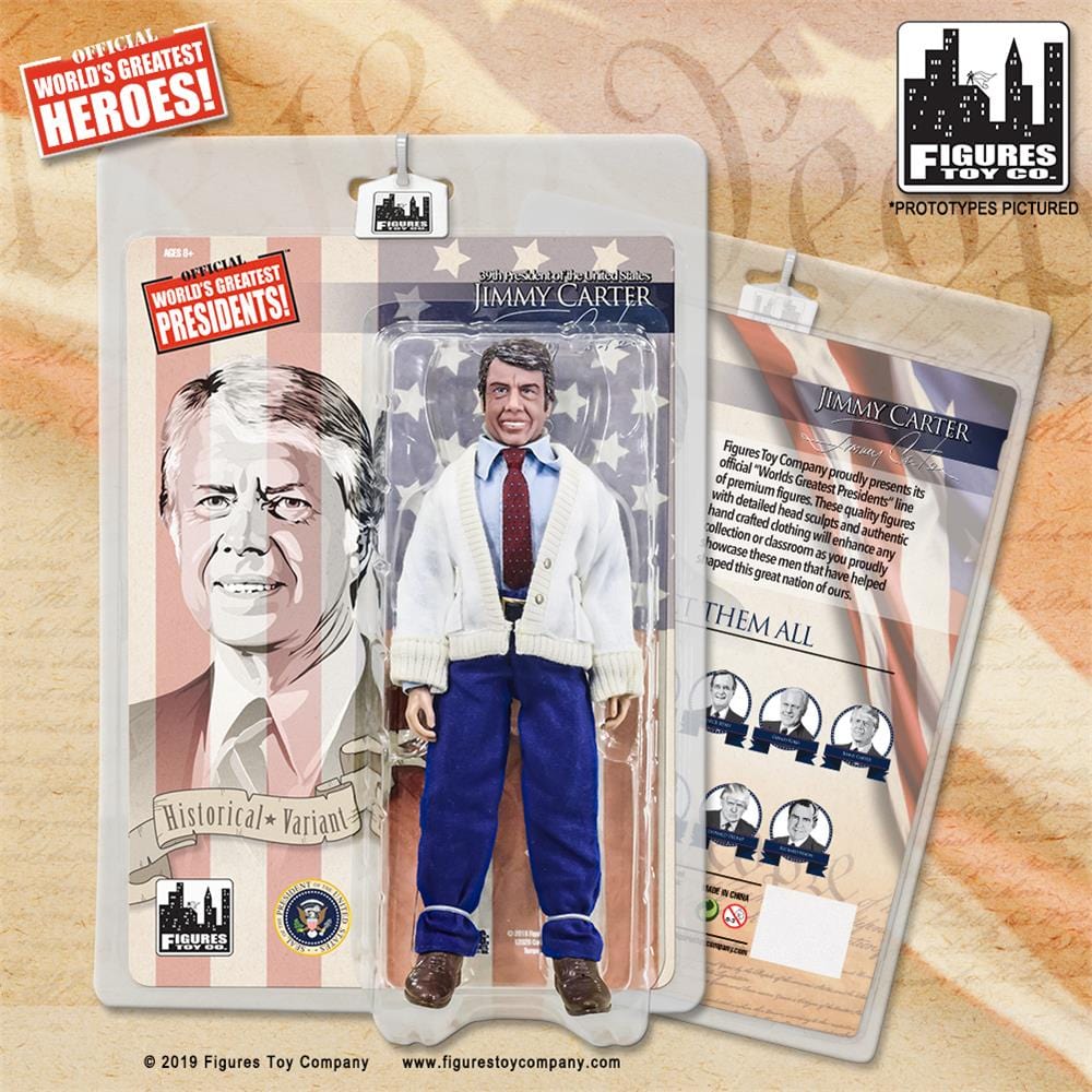 US Presidents 8 Inch Action Figures Series: Jimmy Carter [White Sweater Variant]