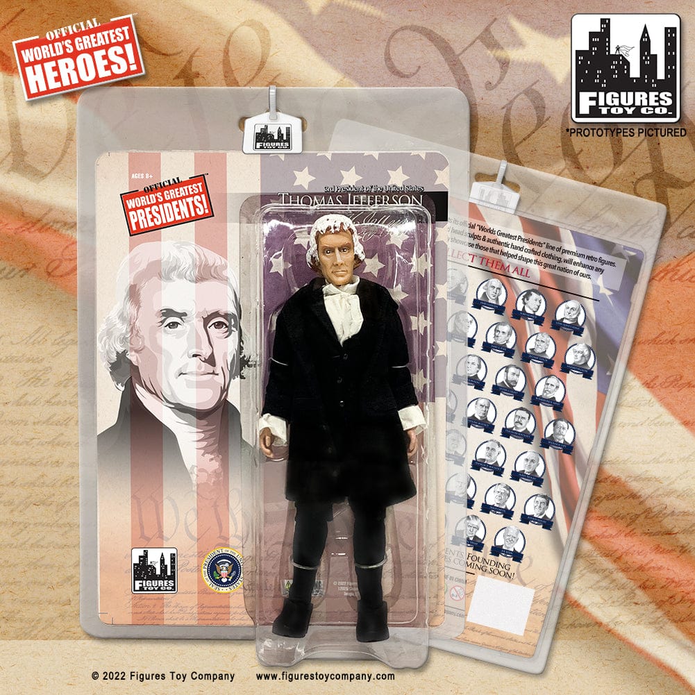 US Presidents 8 Inch Action Figures Series: Thomas Jefferson [Black Outfit]