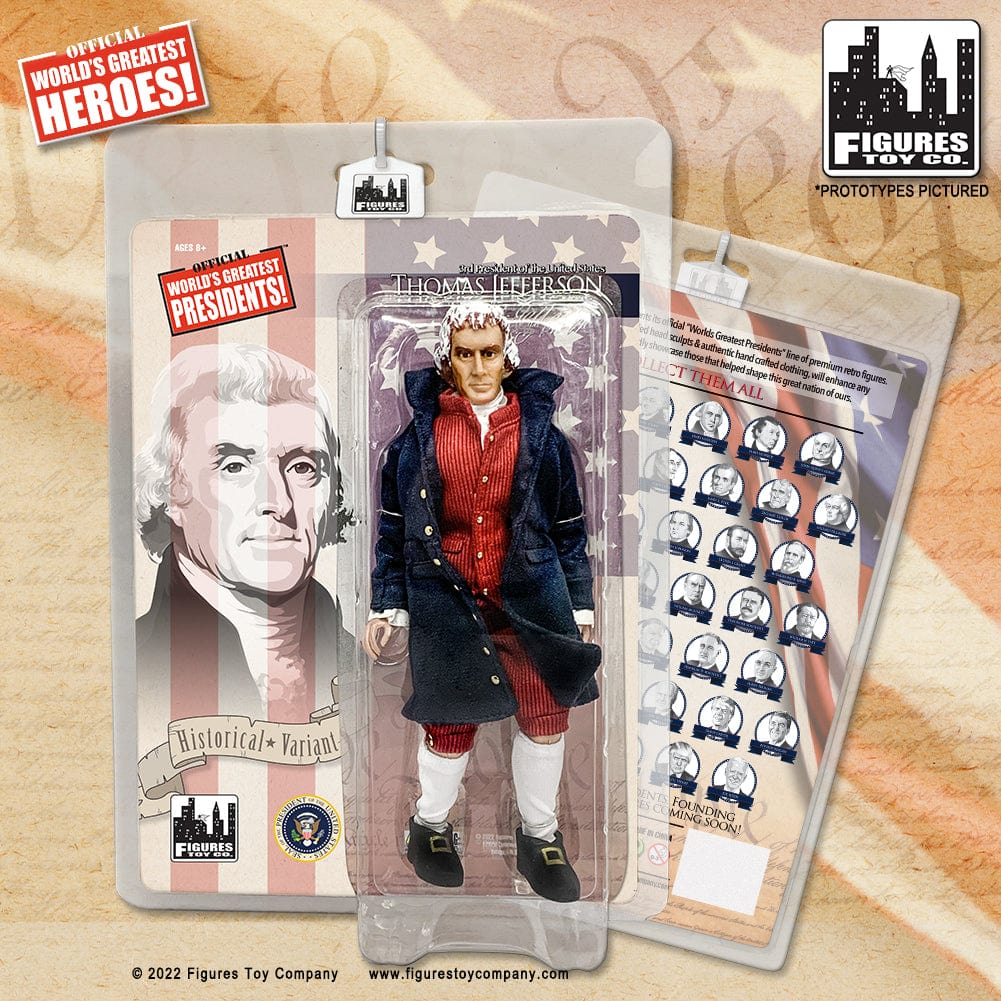 US Presidents 8 Inch Action Figures Series: Thomas Jefferson [Blue &amp; Red Outfit Variant]