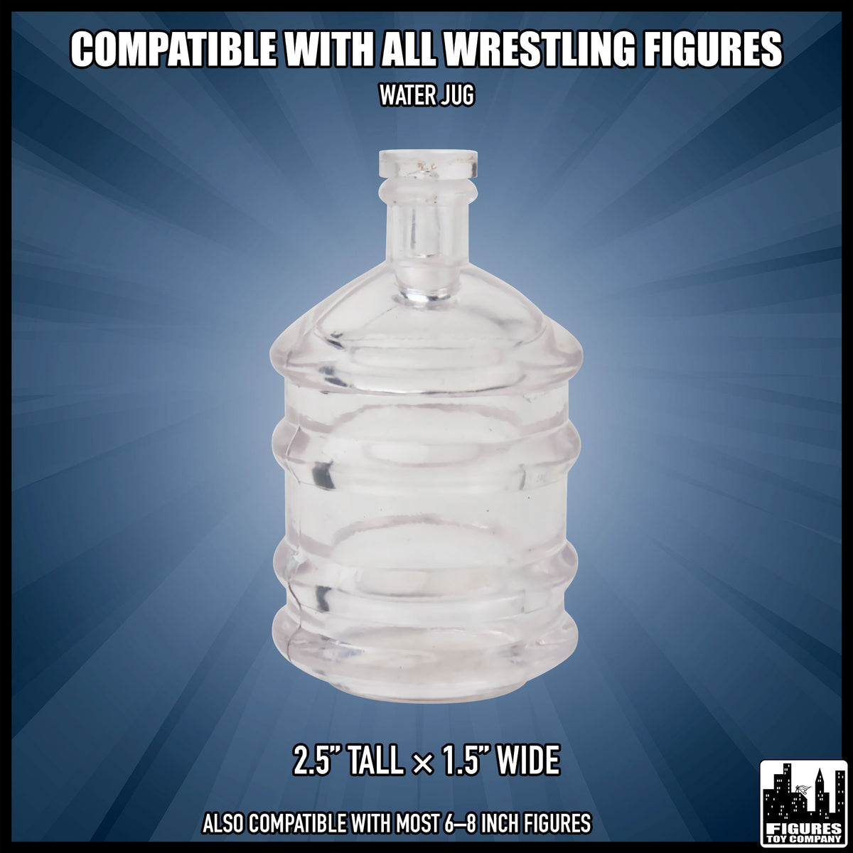 Water Jug for wrestling figures — dimension guide.