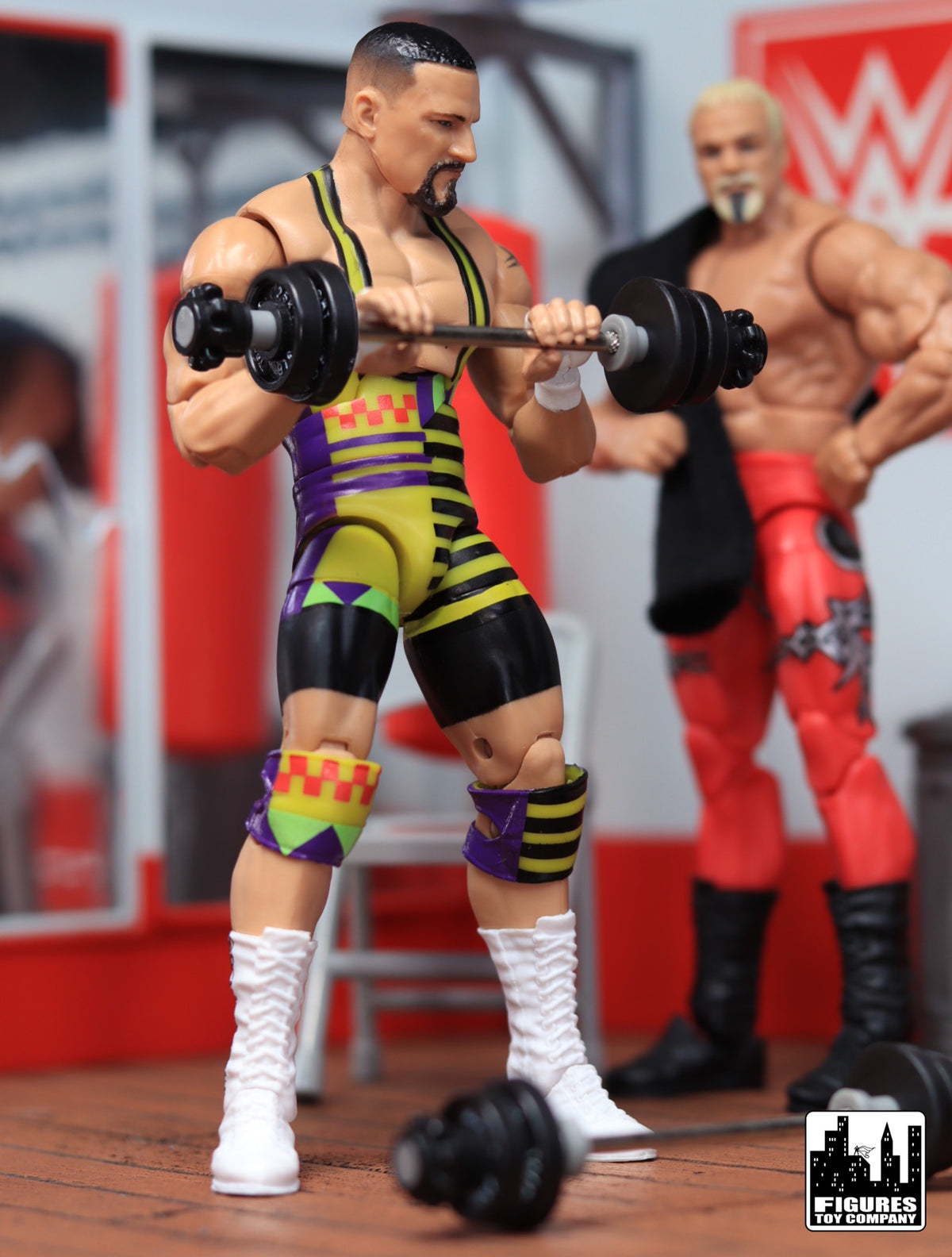 Pair of Small Dumbell Weights for WWE &amp; AEW Wrestling Action Figures