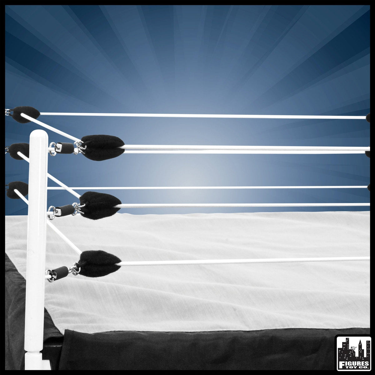 White Ring Ropes for SMALL WWE Wrestling Action Figure Rings