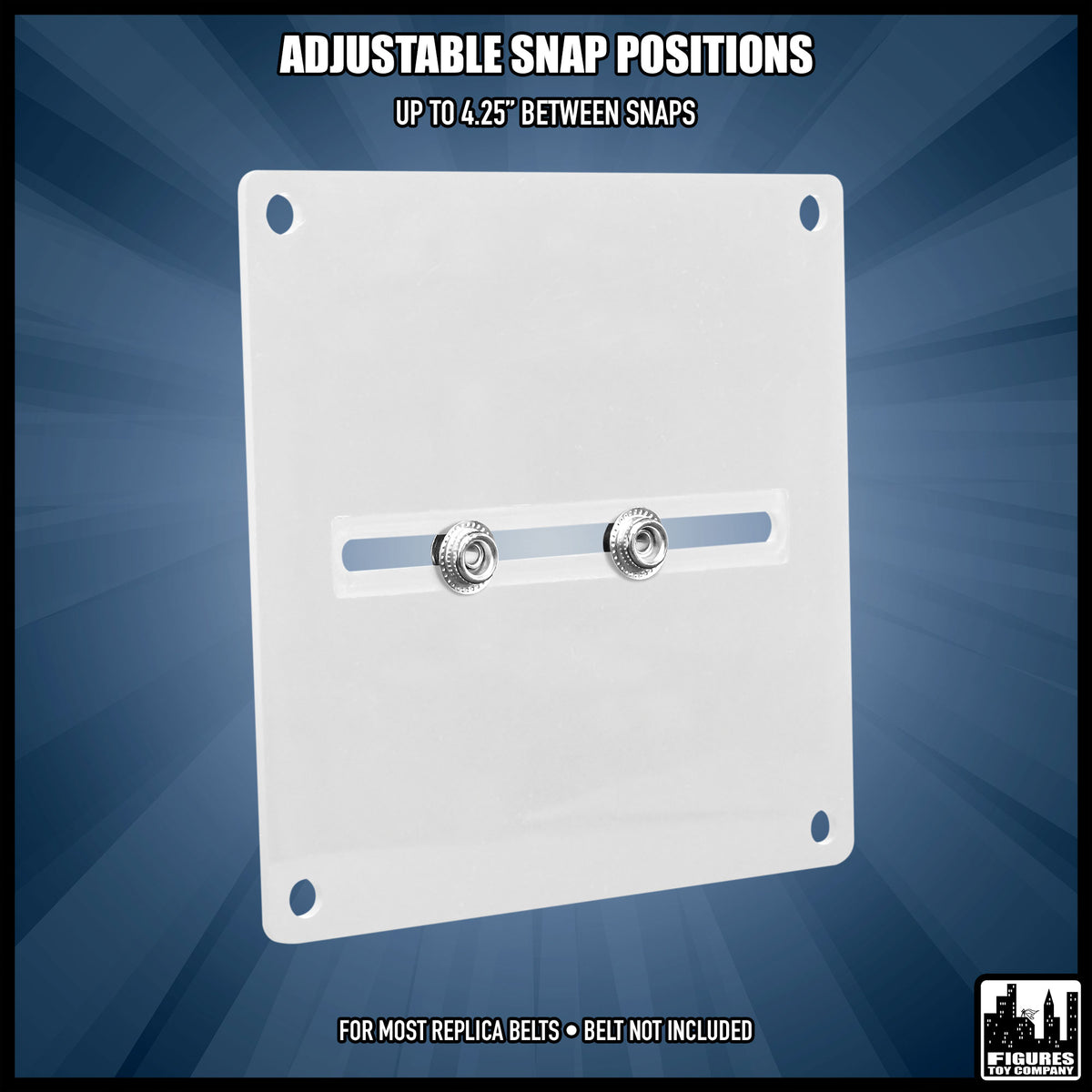 White Universal Replica Belt Wall Hanger — adjustable snaps.