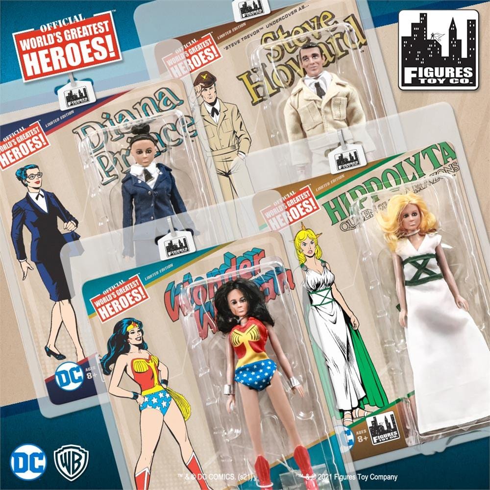 Wonder Woman Retro 8 Inch Action Figure Series 3: Set of all 4