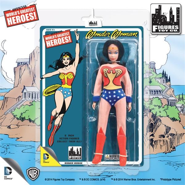 Wonder Woman Retro 8 Inch Action Figure With Full Body Artwork