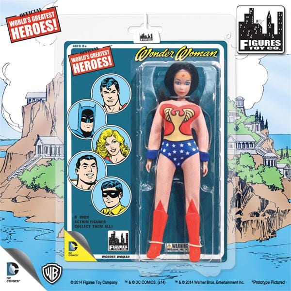 Wonder Woman Retro 8 Inch Action Figure with Retro Artwork