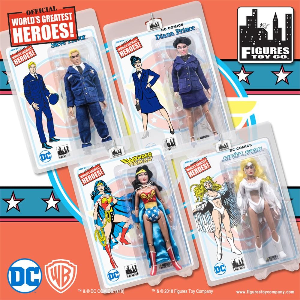 Wonder Woman Retro 8 Inch Action Figures Series 2: Set of all 4