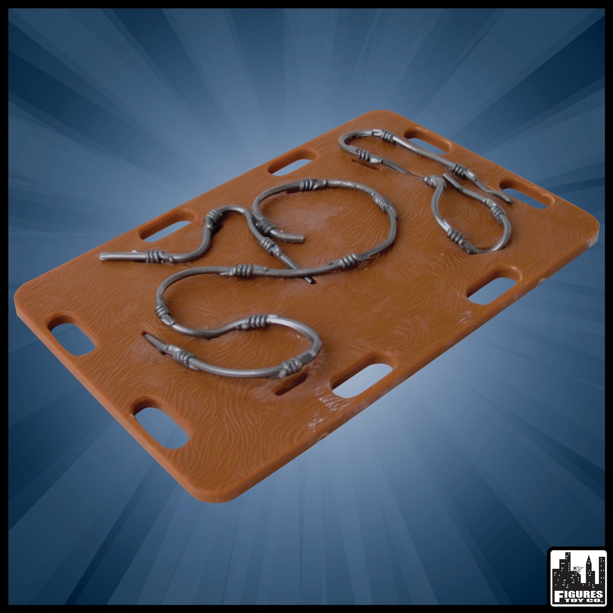 Wooden Board with Barbed Wire for WWE Wrestling Action Figures