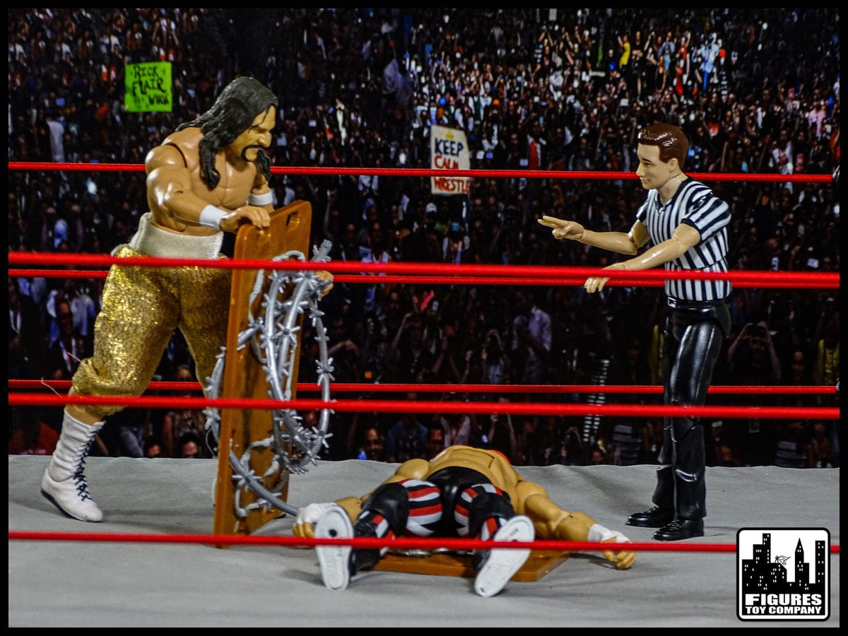 Wooden Board with Barbed Wire for WWE Wrestling Action Figures