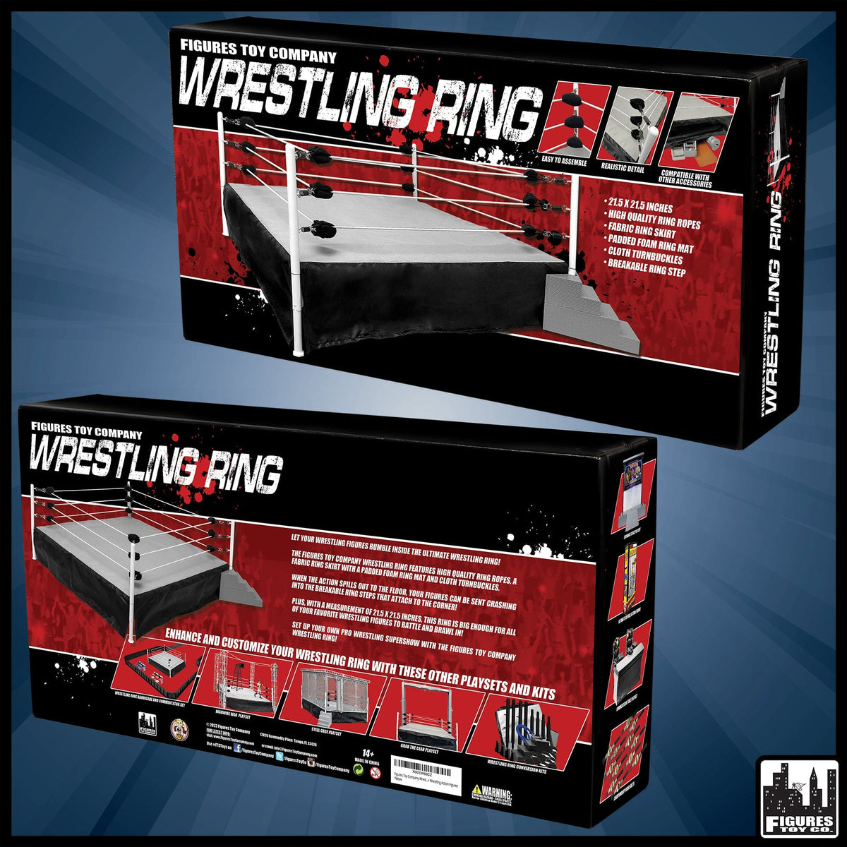 Wrestling Ring for Action Figures by Figures Toy Company