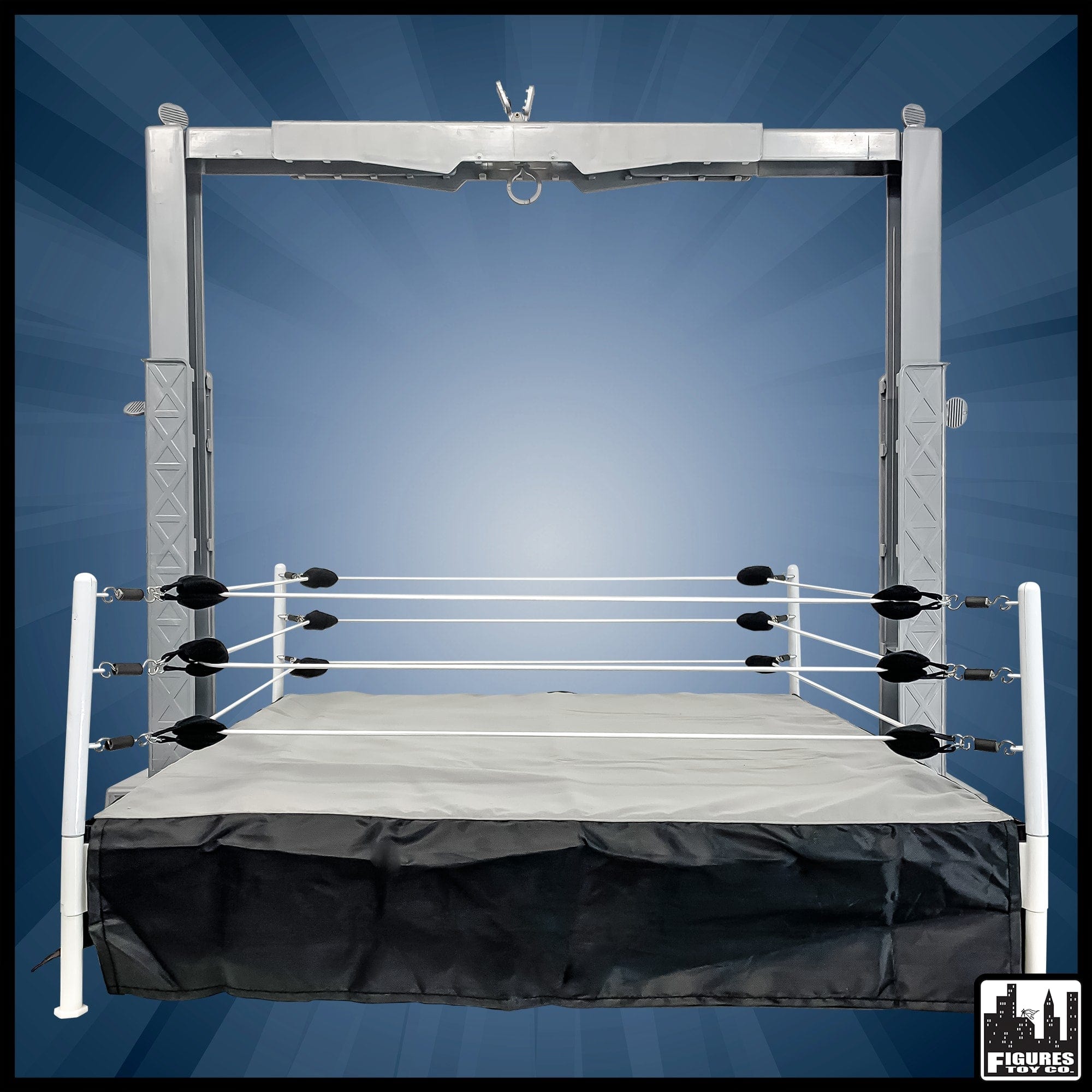 Wrestling Ring & Grab The Gear Adjustable Playset for WWE Wrestling Action Figures