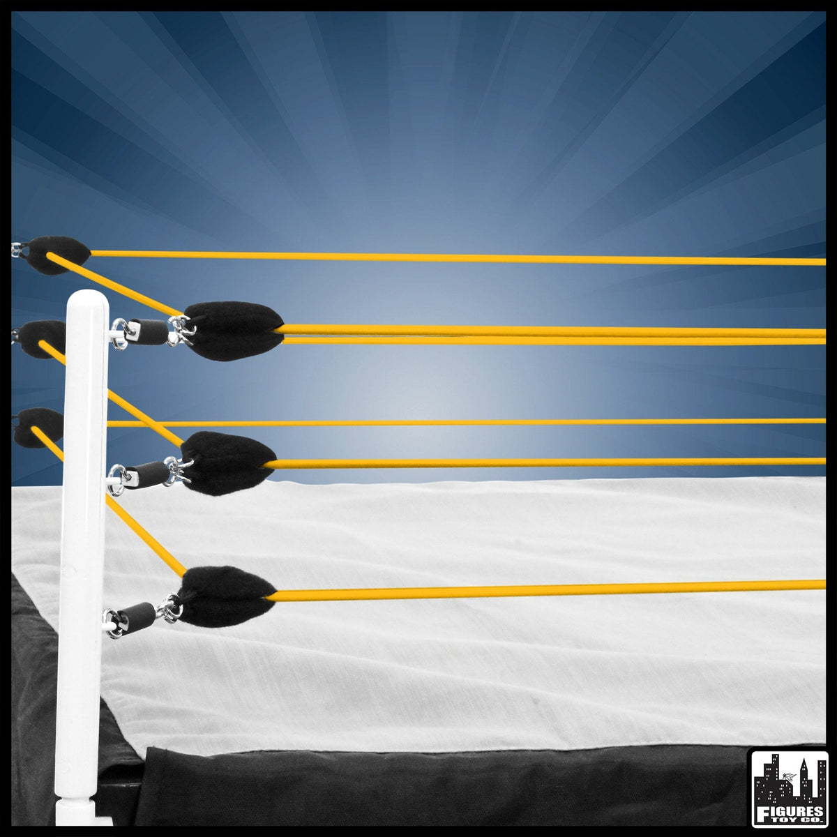 Yellow Ring Ropes for SMALL WWE Wrestling Action Figure Rings