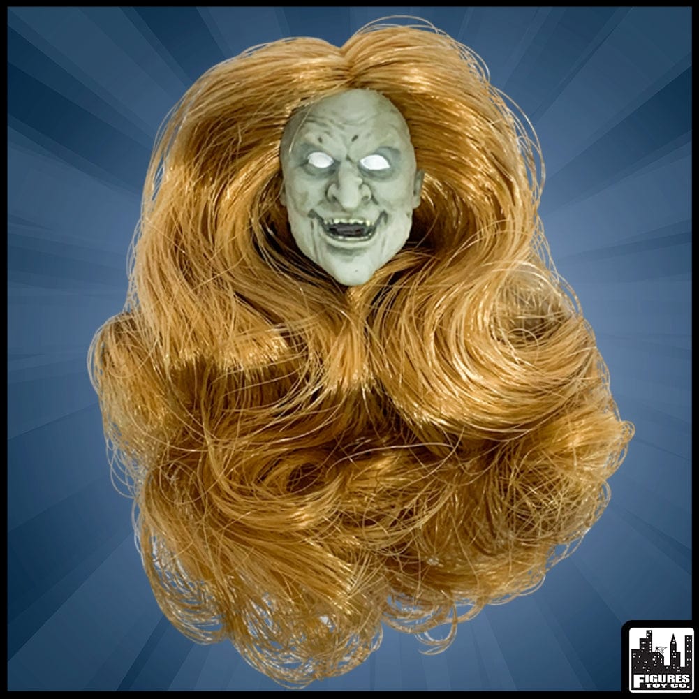 Zombie Head for 8 Inch Female Type S Bodies Gray Skin Brown Hair Zombie Head for 8 Inch Female Type S Bodies Gray Skin Brown Hair